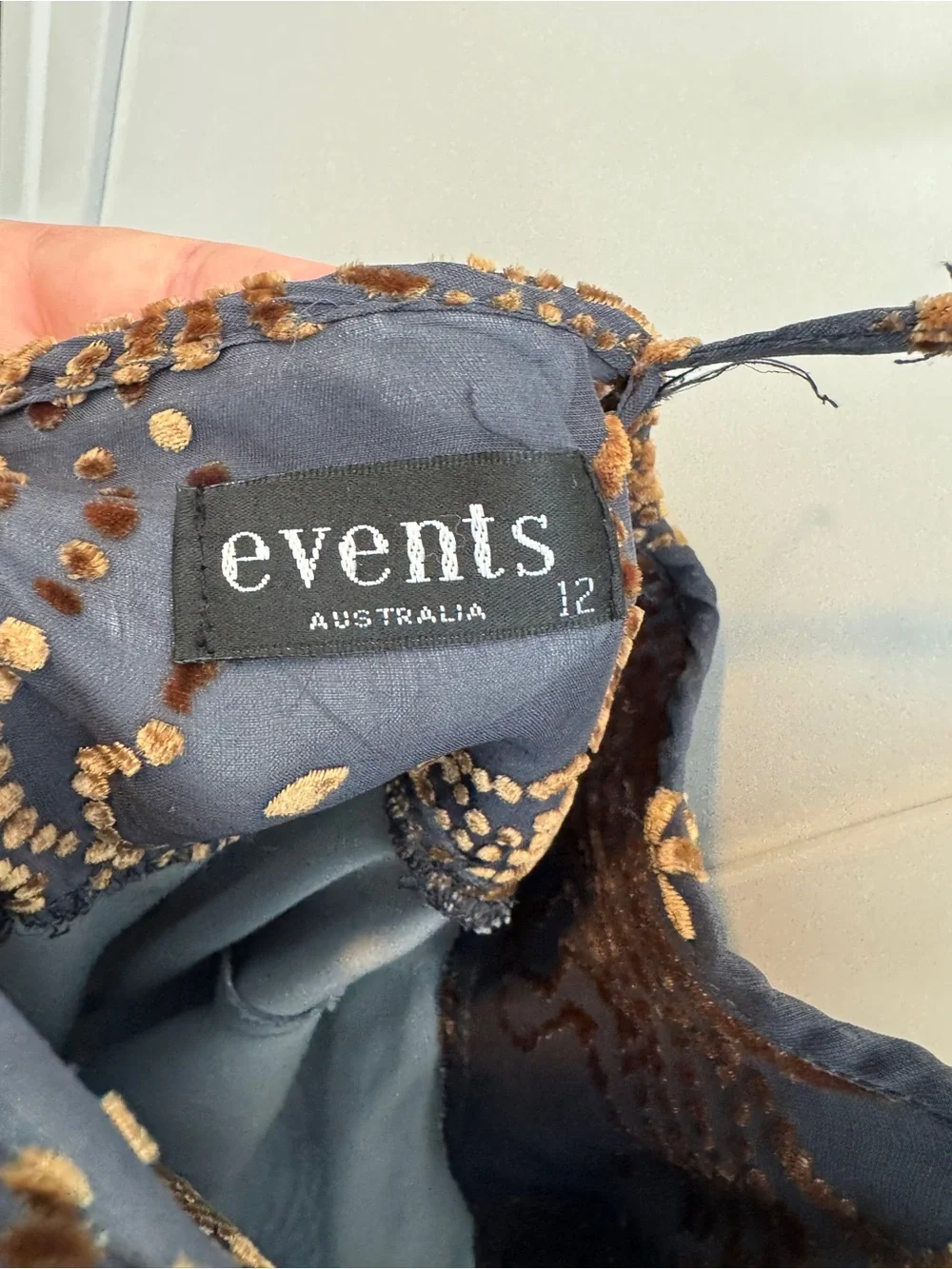 Vintage 90s ‘Events Australia’ Velvet Devoré Slip Dress - Picture 4 of 9